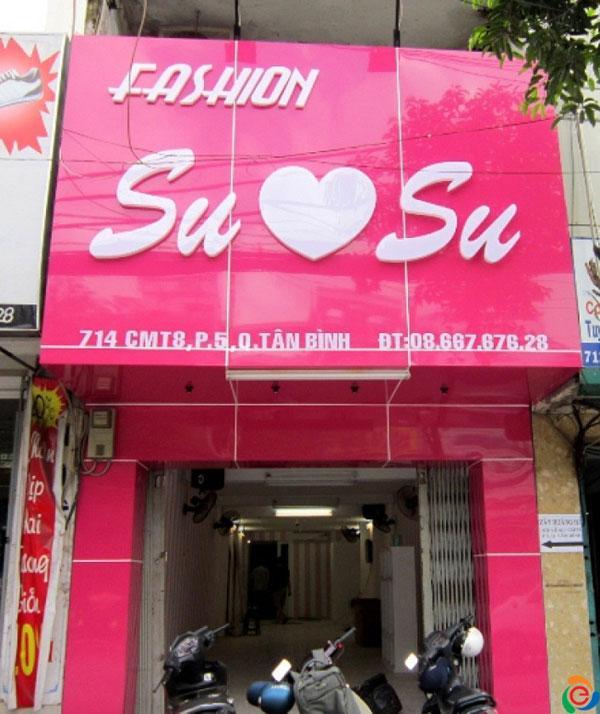 Công trình bảng hiệu ốp alu của hàng thời trang Fashion SUSU
