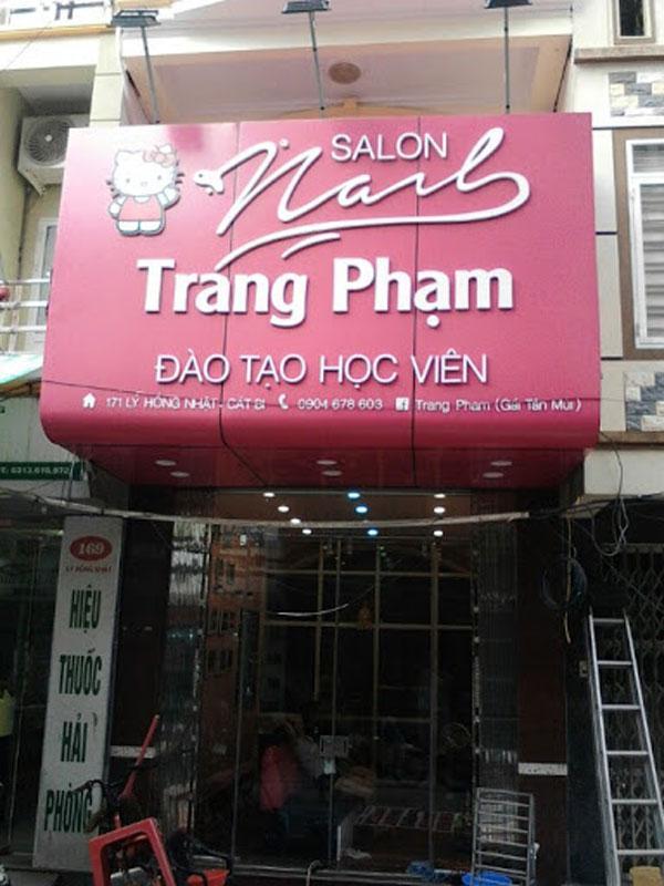 Công trình bảng hiệu salon nail Trang Phạm