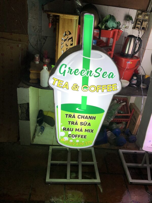 Hộp đèn hình ly trà sữa Green Sea tae & coffee